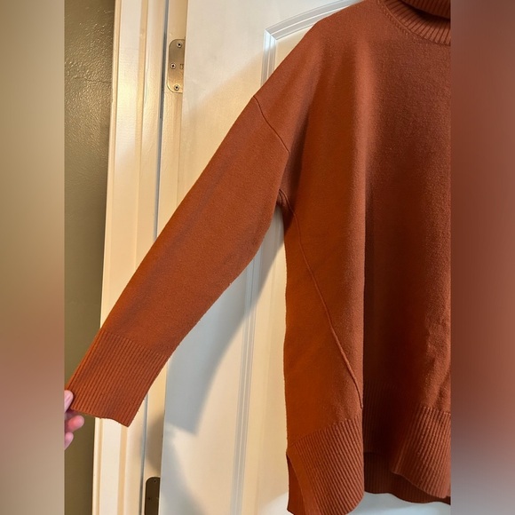 French connection orange tunic length sweater size large - Picture 4 of 6